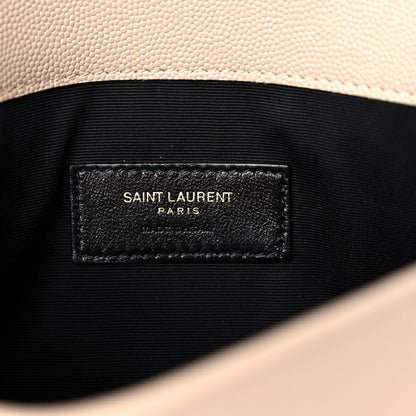 Saint Laurent Grain De Poudre Uptown Pouch Dark Latte 6 of 7