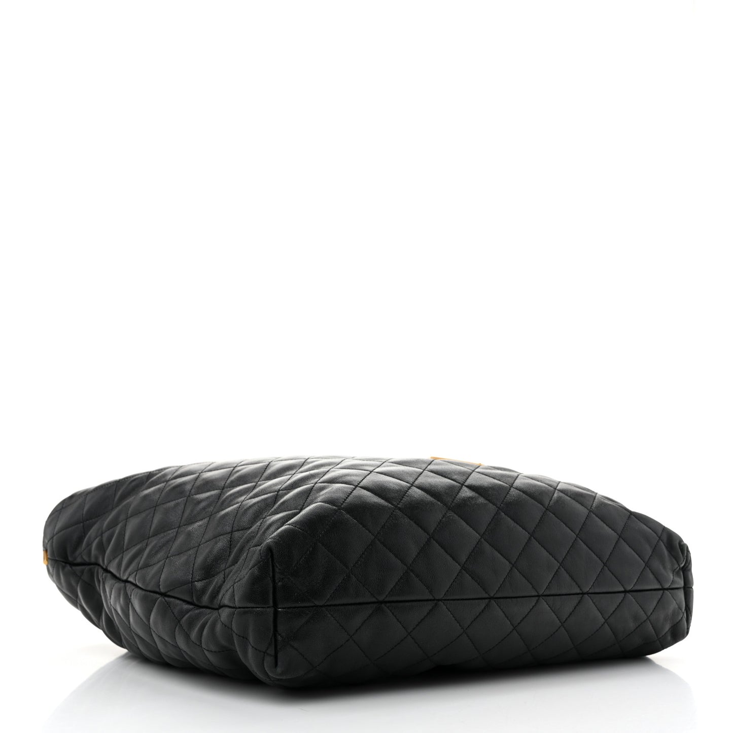 Lambskin Quilted Maxi Icare Shopping Tote Black