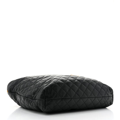 Saint Laurent Lambskin Quilted Maxi Icare Shopping Tote Black 4 of 14