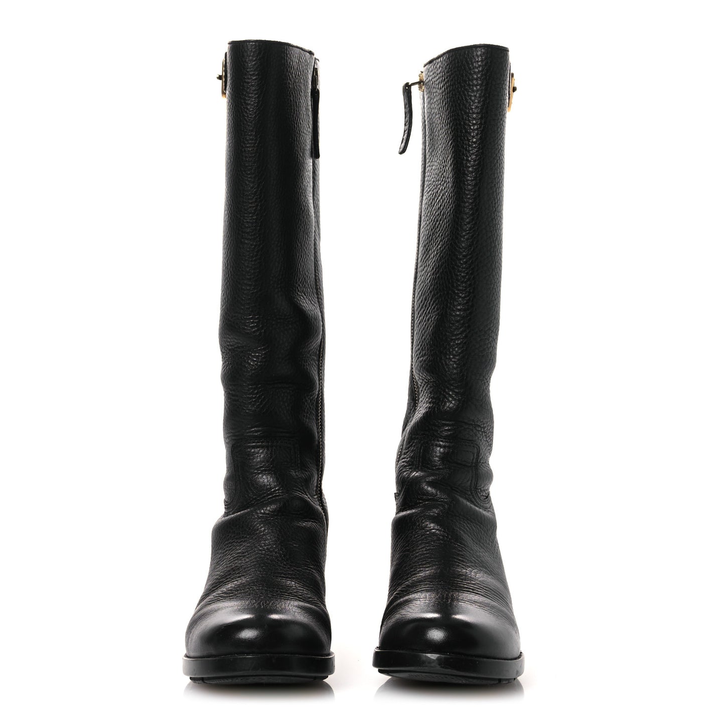 Vitello Daino Riding Boots 38 Black