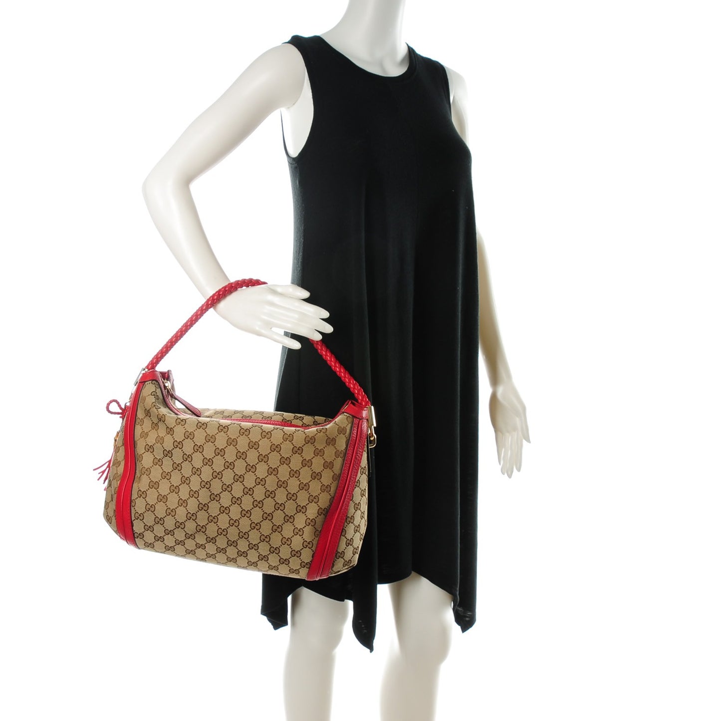 Monogram Medium Bella Hobo Red