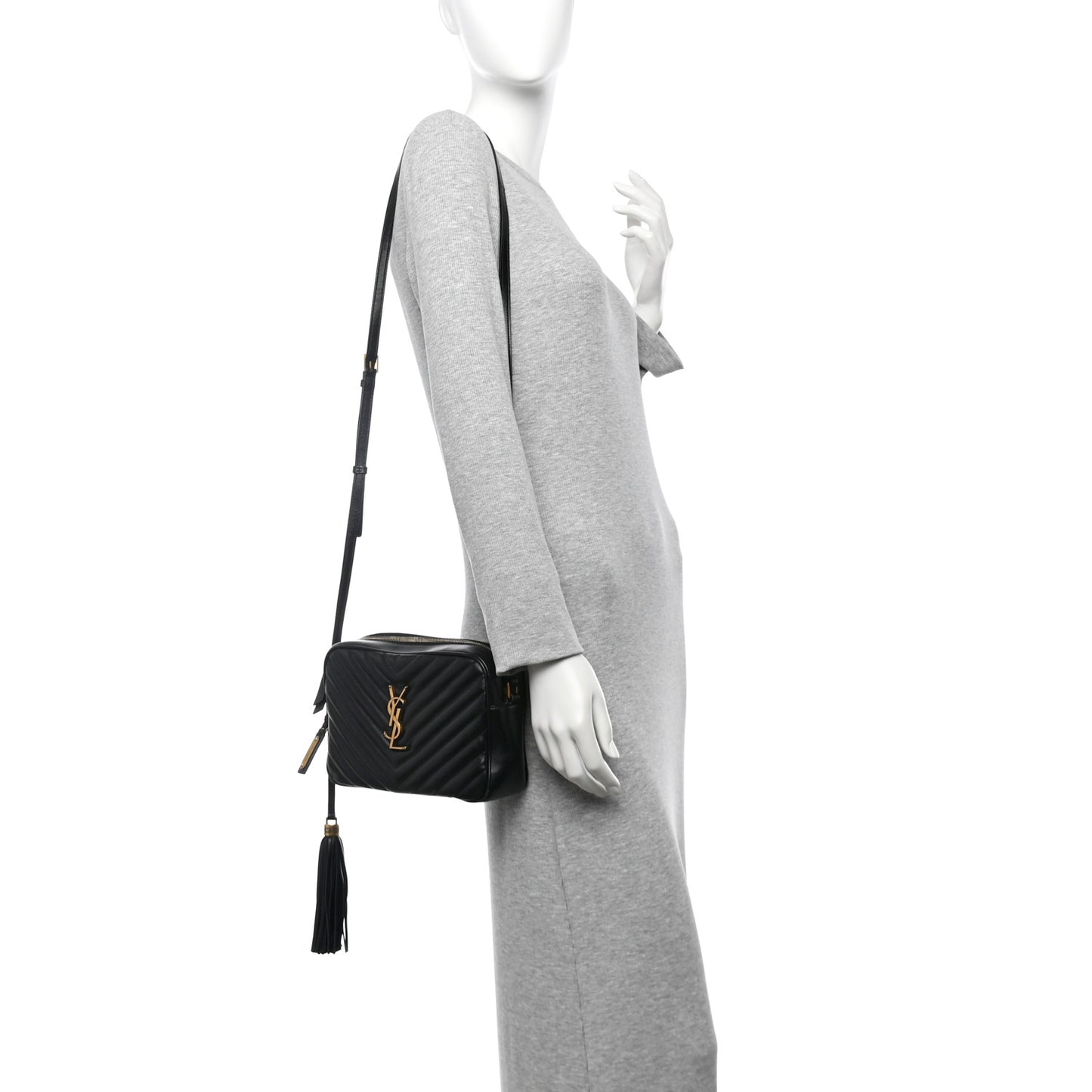 Calfskin Matelasse Monogram Lou Camera Bag Black