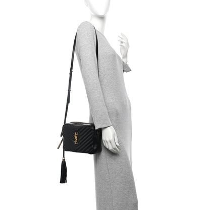 Saint Laurent Calfskin Matelasse Monogram Lou Camera Bag Black 2 of 10