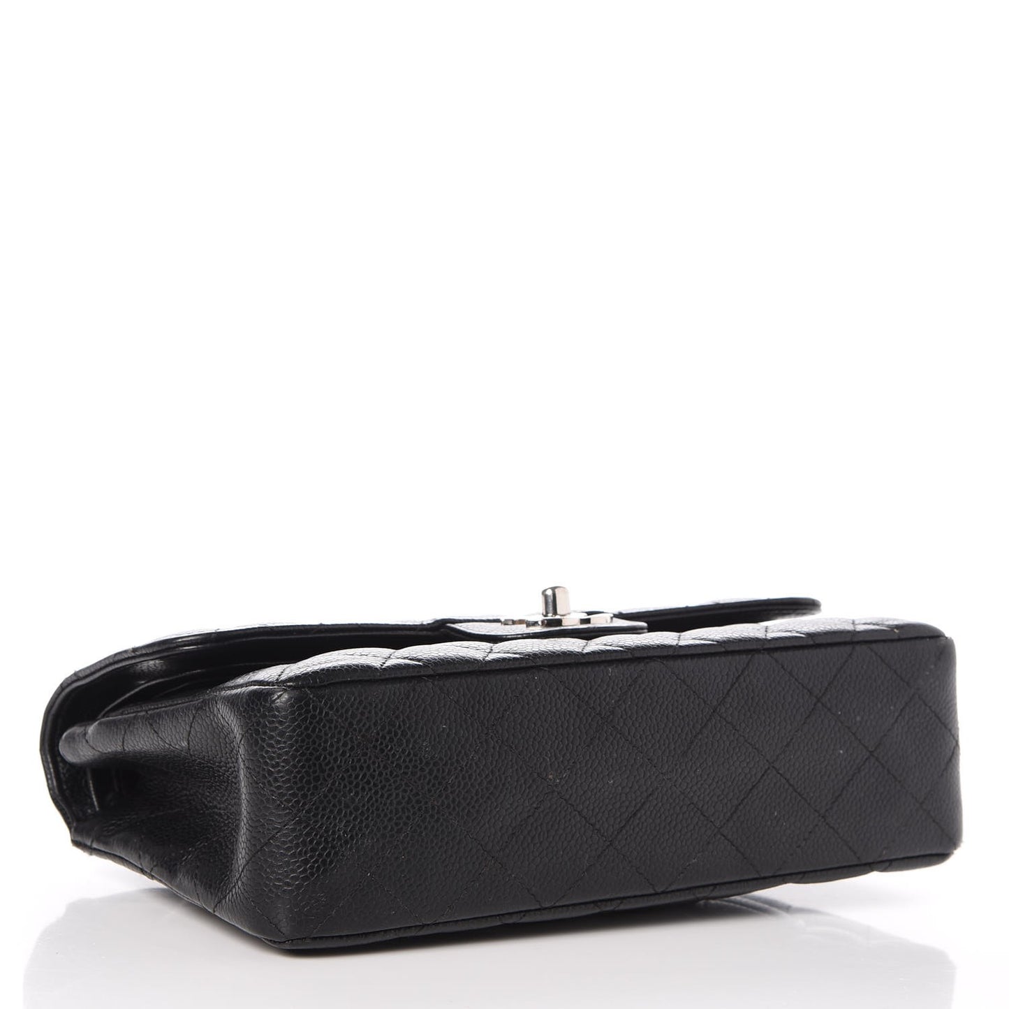 Caviar Quilted Small Double Flap Black