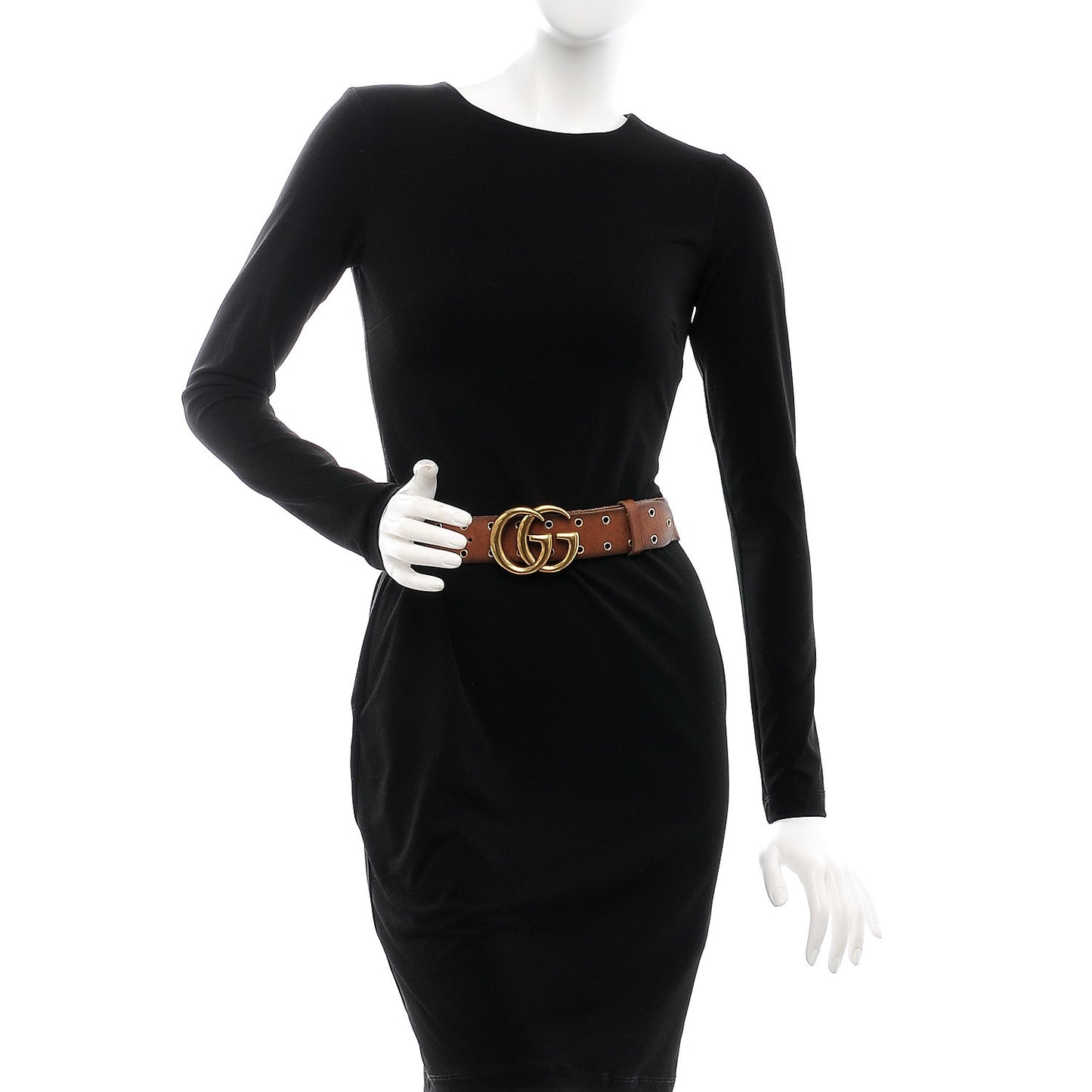 Faded Calfskin Grommet Double G 40mm Belt 65 26 Cuir