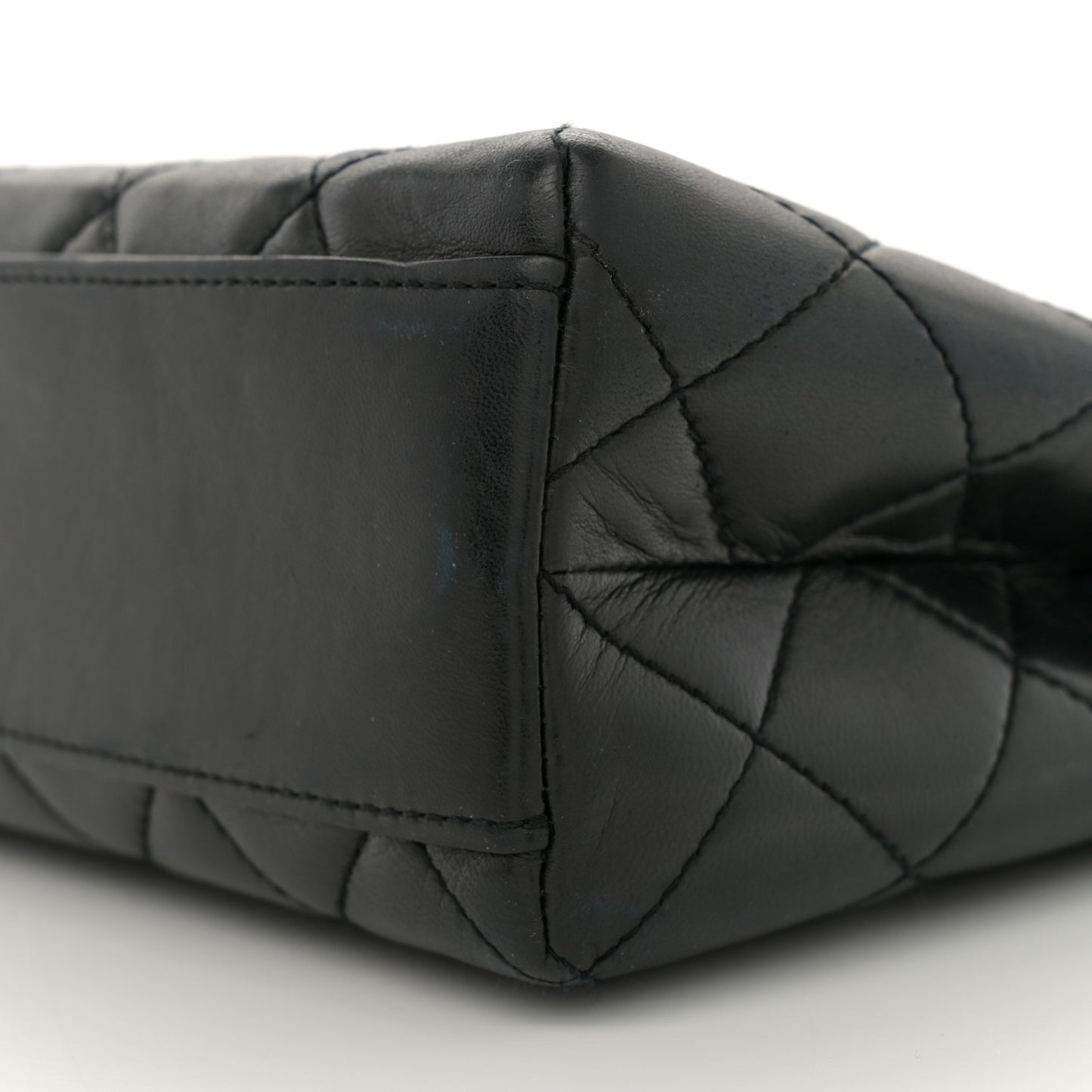 Lambskin Quilted Jumbo Kelly Flap Bag Black