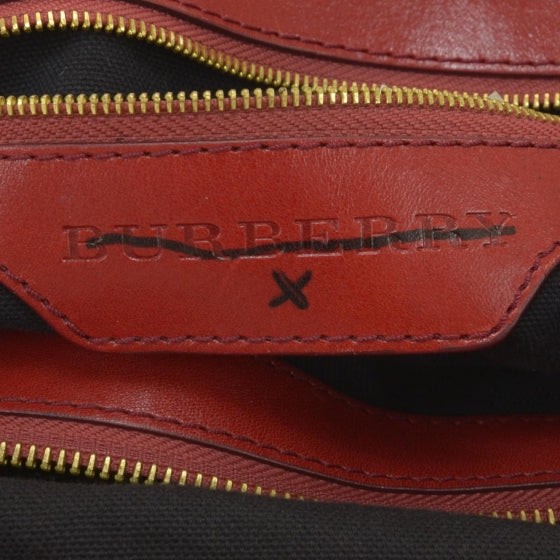 House Check Bridle Calfskin Medium Gosford Hobo Red