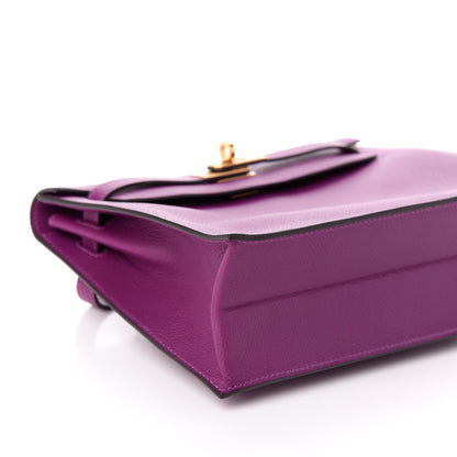 Hermes Evercolor Kelly Danse II Belt Bag Anemone 8 of 13