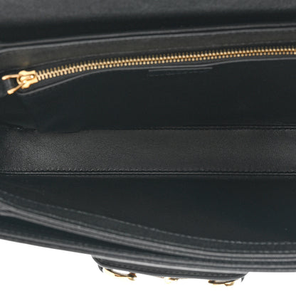 Gucci Sakai Be Green Calfskin Shearling Horsebit 1955 Shoulder Bag Black 6 of 12