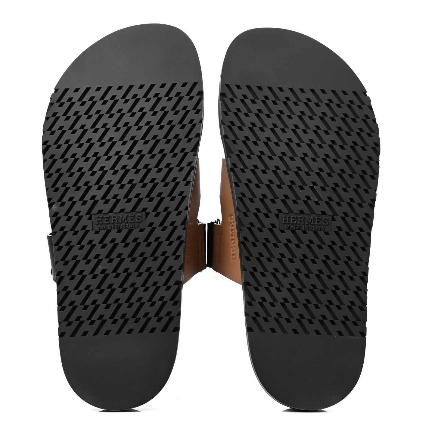 Calfskin Mens Chypre Sandals 41 Naturel Safari Black