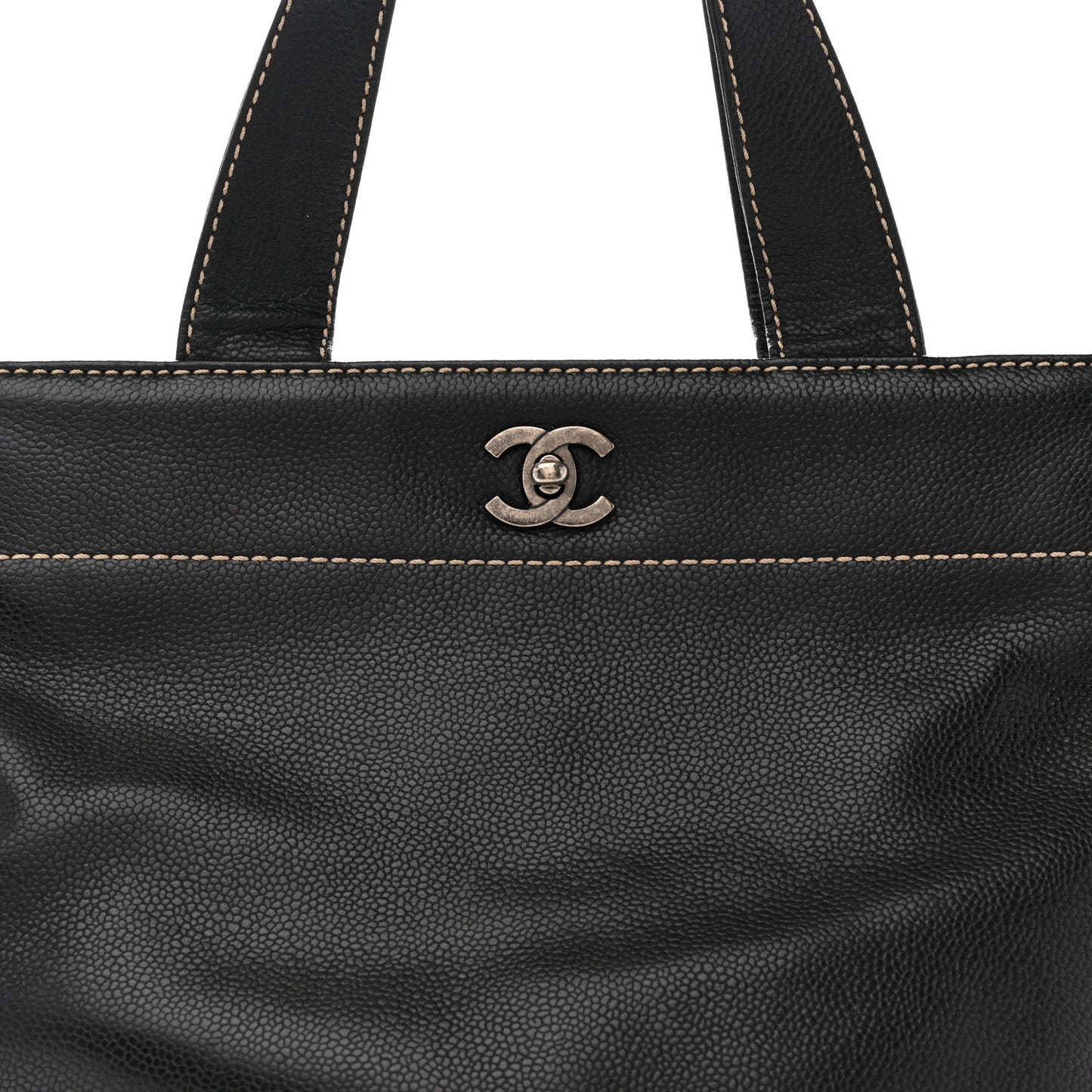 Caviar Shopping Tote Black