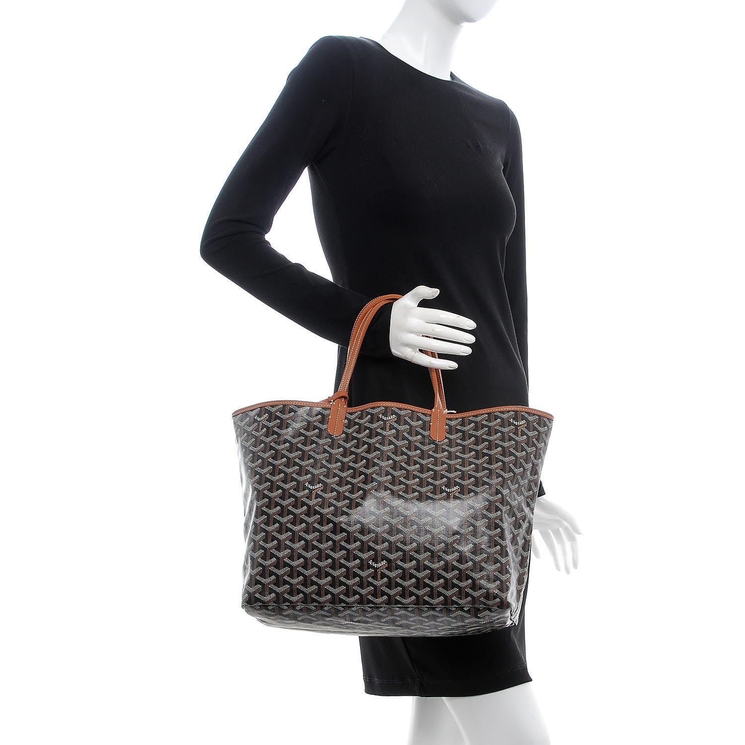 Goyard Goyardine Saint Louis PM Black Gold 2 of 9