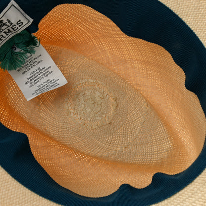 Hermes Straw Arizona Panama Brisa Hat 57 Naturel Multicolor 7 of 10