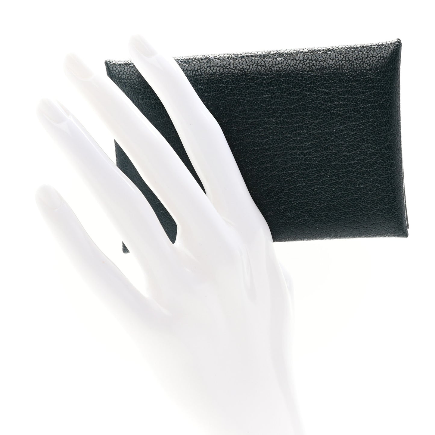 Chevre Mysore Calvi Card Case Vert Cypress