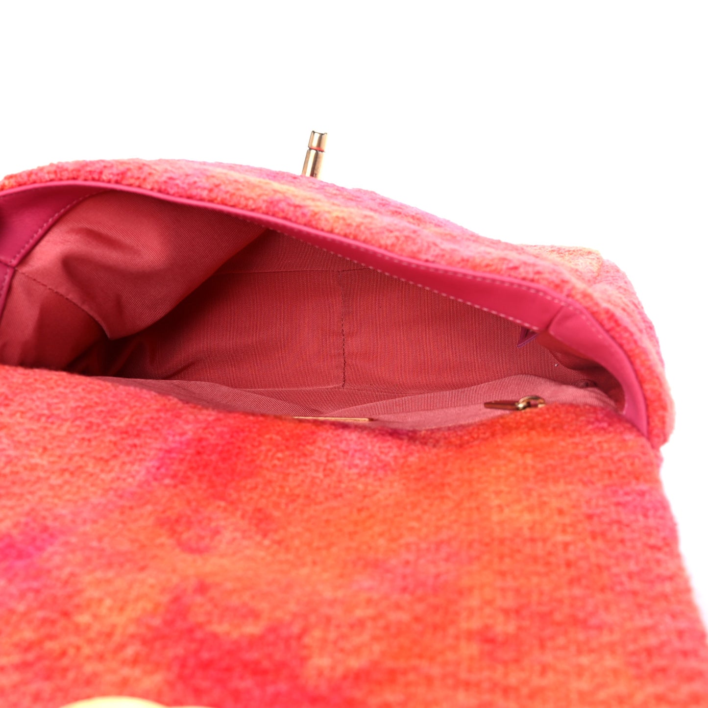 Tweed Quilted Medium Chanel 19 Flap Coral Pink