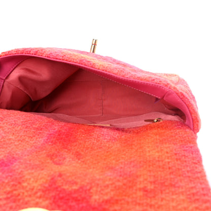 Chanel Tweed Quilted Medium Chanel 19 Flap Coral Pink 5 of 10