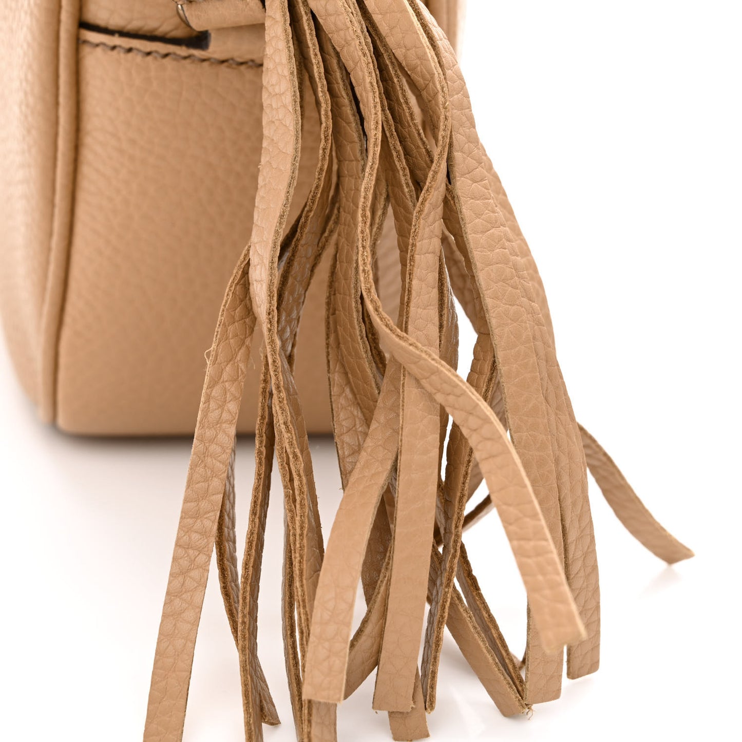 Pebbled Calfskin Small Soho Disco Bag Camelia