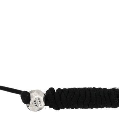 David Yurman Sterling Silver Black Diamonds Nylon Fortune Woven Bracelet Black 3 of 3