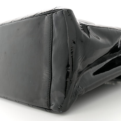 Chanel Patent Quilted Grand Shopping Tote GST Black 10 of 13