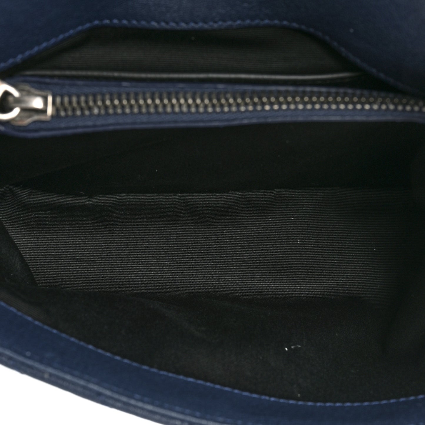 Sheepskin Matelasse Chevron Monogram Medium College Bag Navy