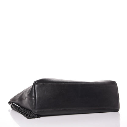 Chanel Calfskin CC Tassel Shopping Tote Black 4 of 16