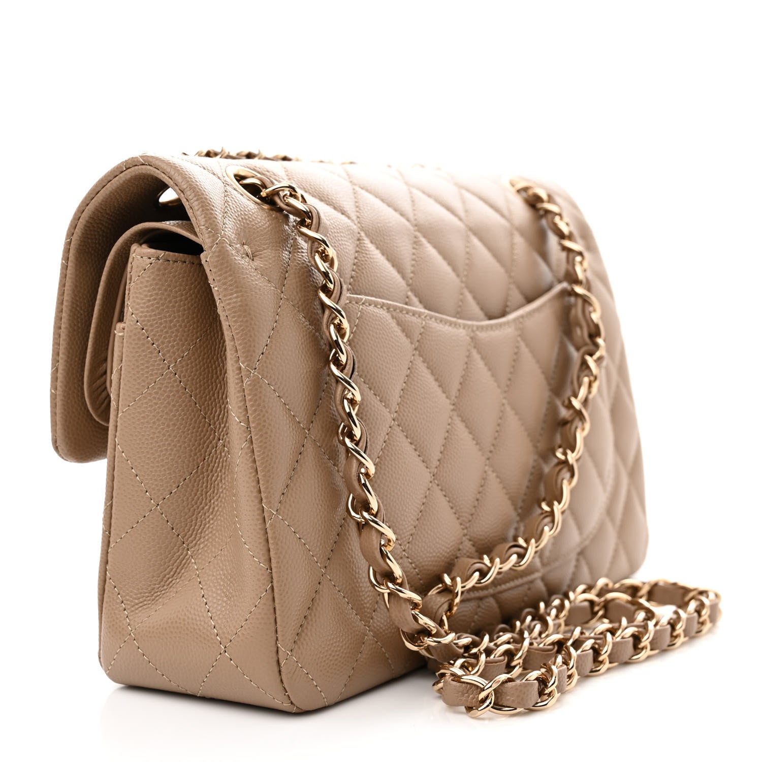 Chanel Caviar Quilted Small Double Flap Dark Beige 3 of 10