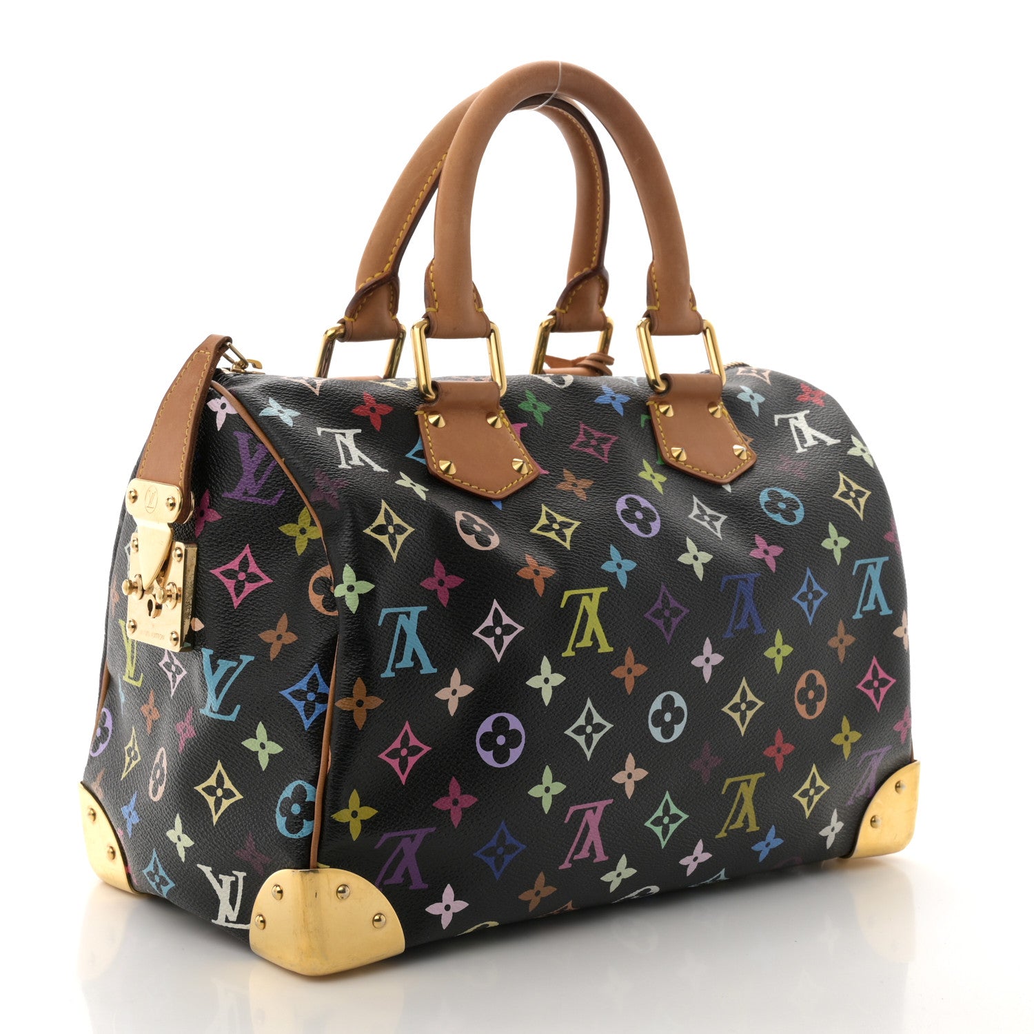 Louis Vuitton Monogram Multicolor Speedy 30 Black 3 of 10