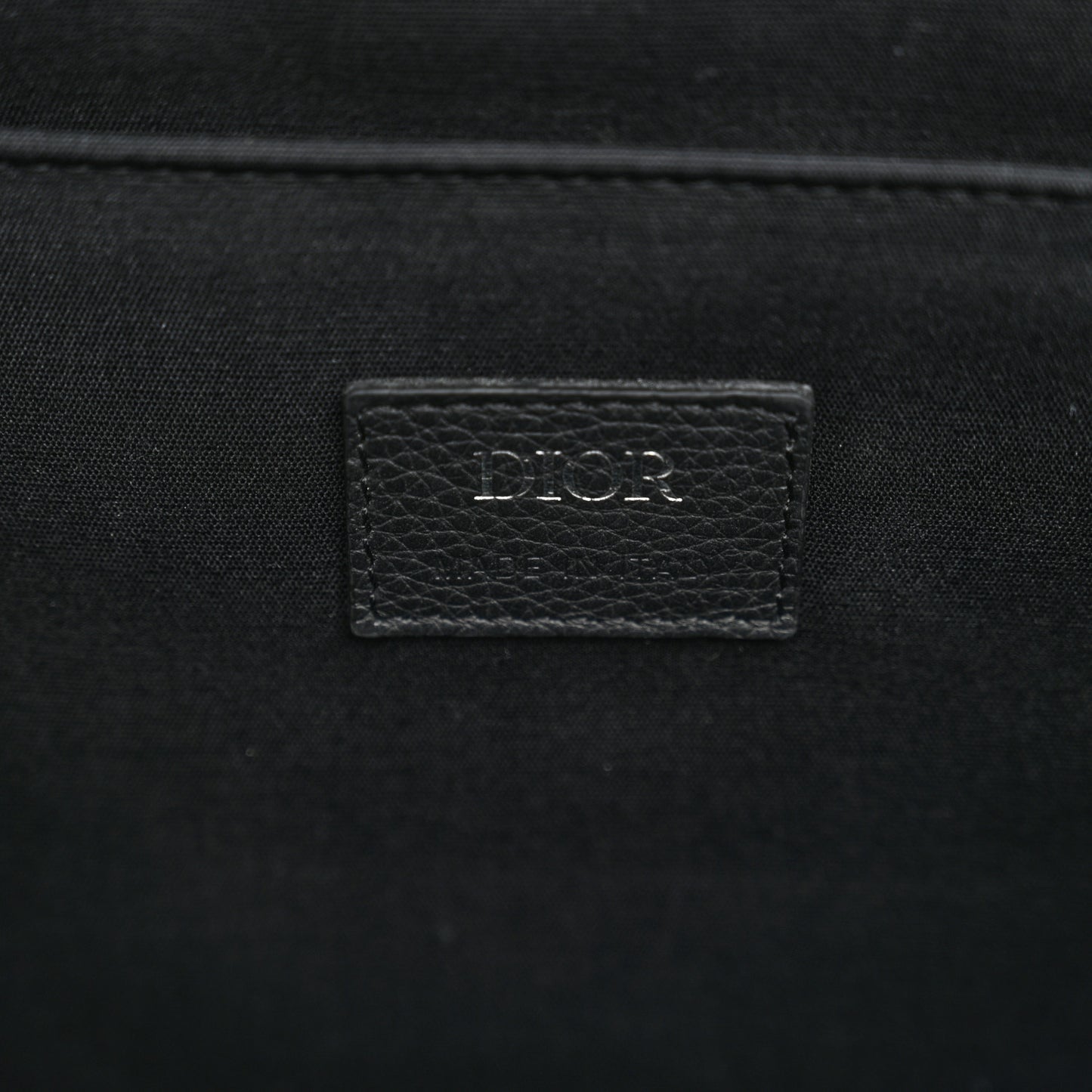 Grained Calfskin Oblique Jacquard Safari Tote  Black