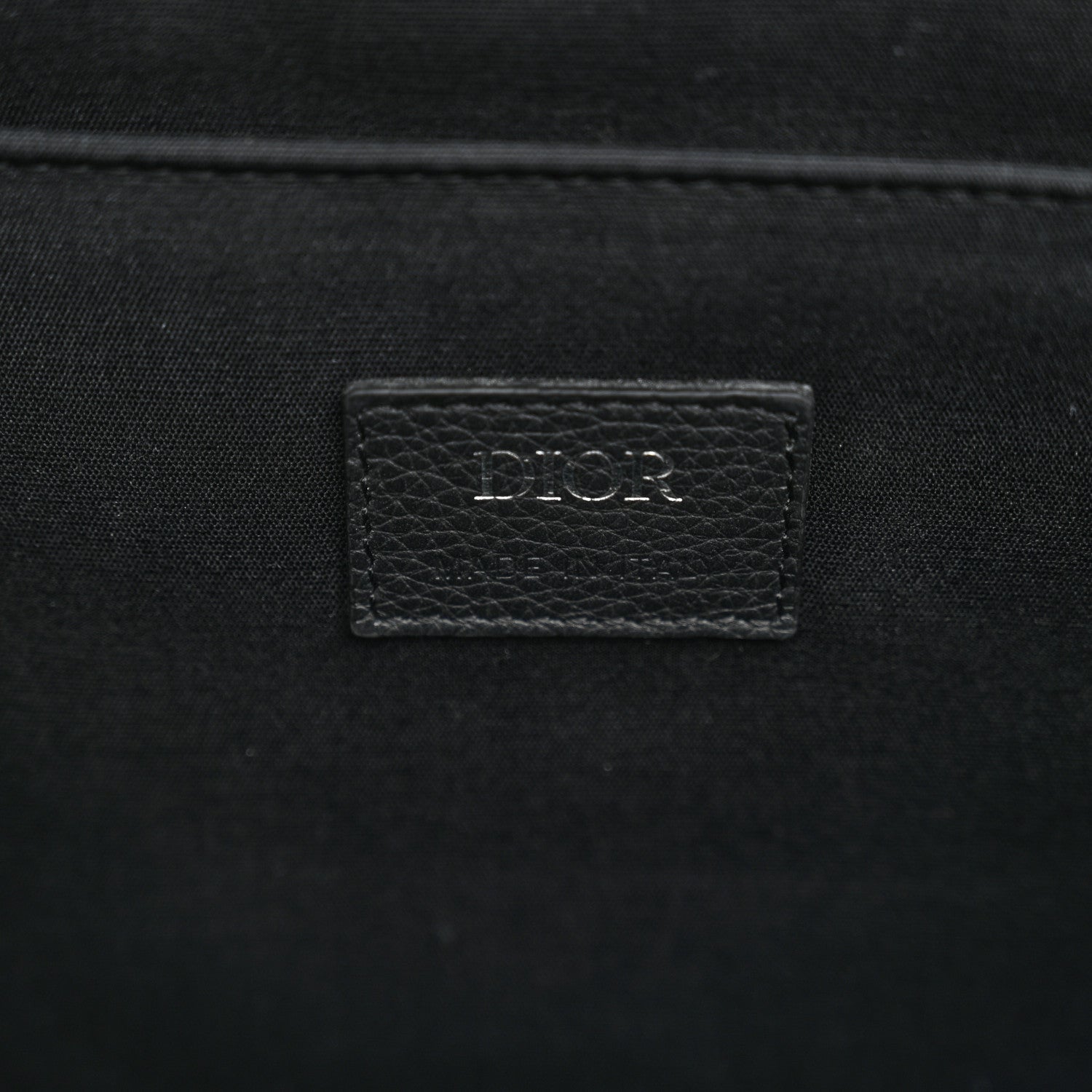 Christian Dior Grained Calfskin Oblique Jacquard Safari Tote  Black 6 of 11