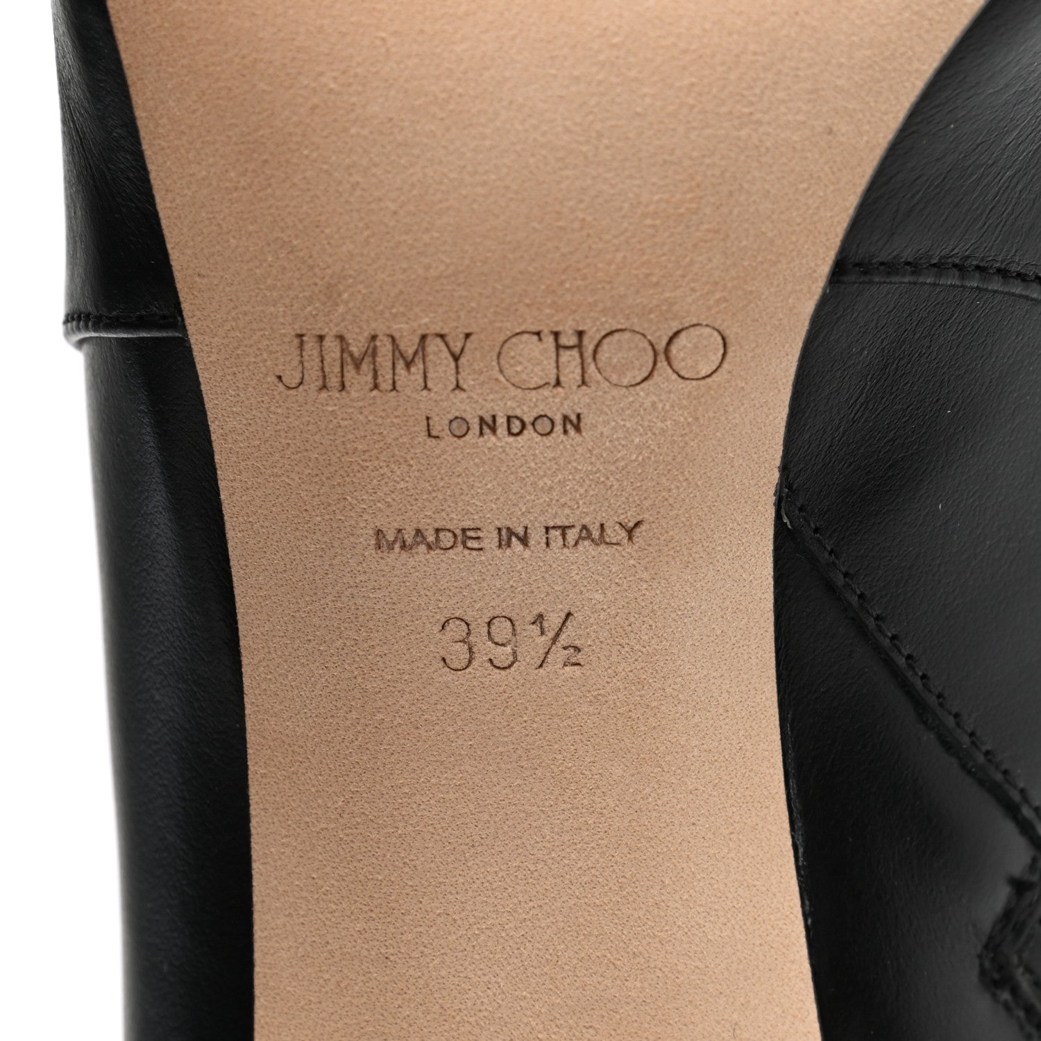 Jimmy Choo Shiny Calfskin Mahesa 85 Knee High Boots 39.5 Black 6 of 7