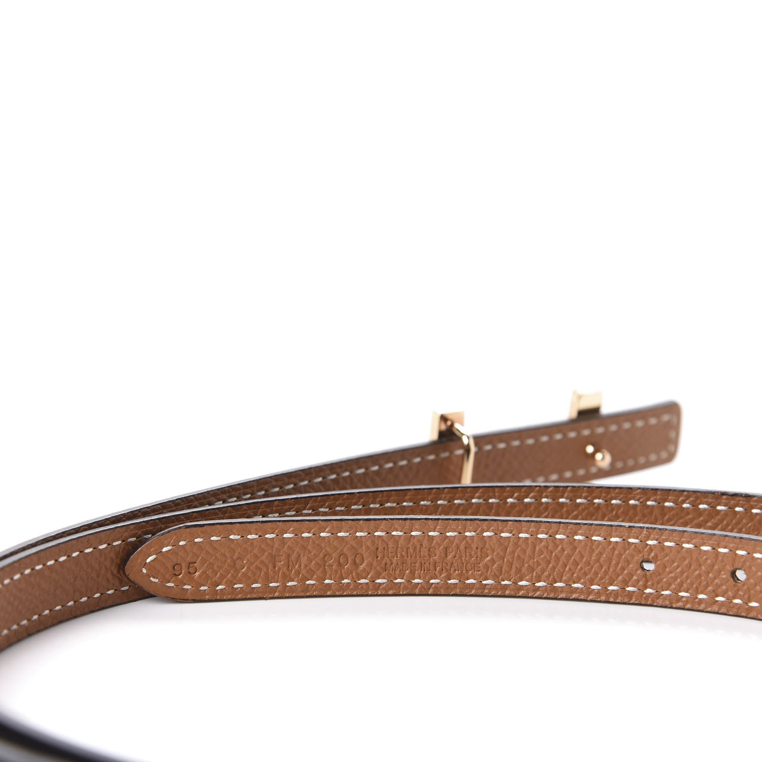 Hermes Swift Epsom 13mm Focus Belt 95 Black Gold 3 of 7