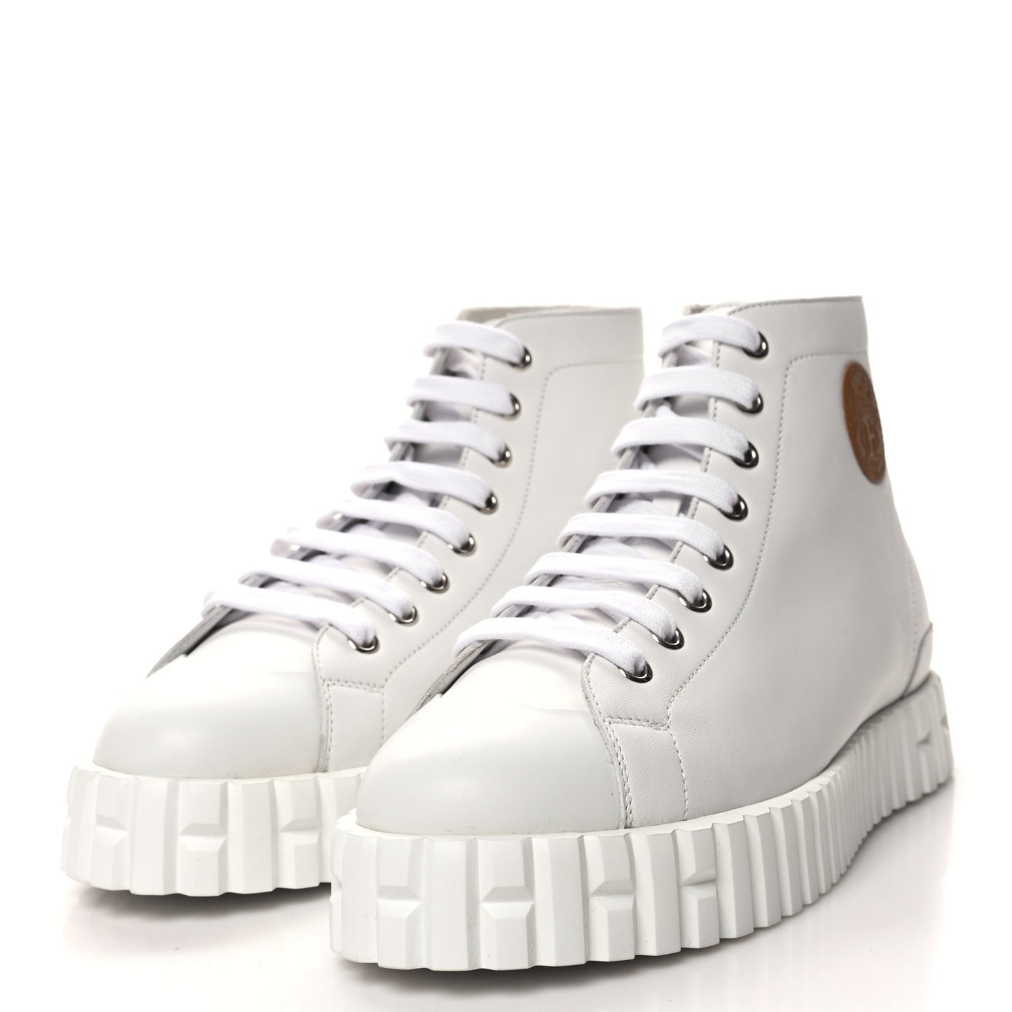 Calfskin Womens Climb Sneakers 38.5 White