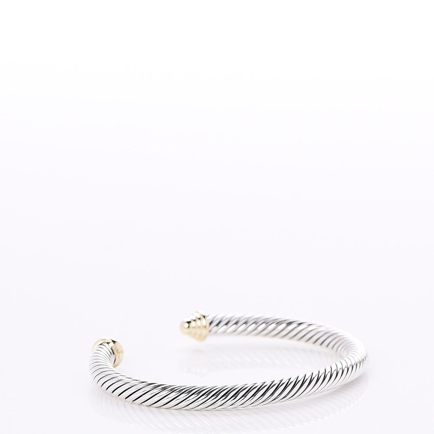 Sterling Silver 14K Yellow Gold 5mm Cable Classics Bracelet