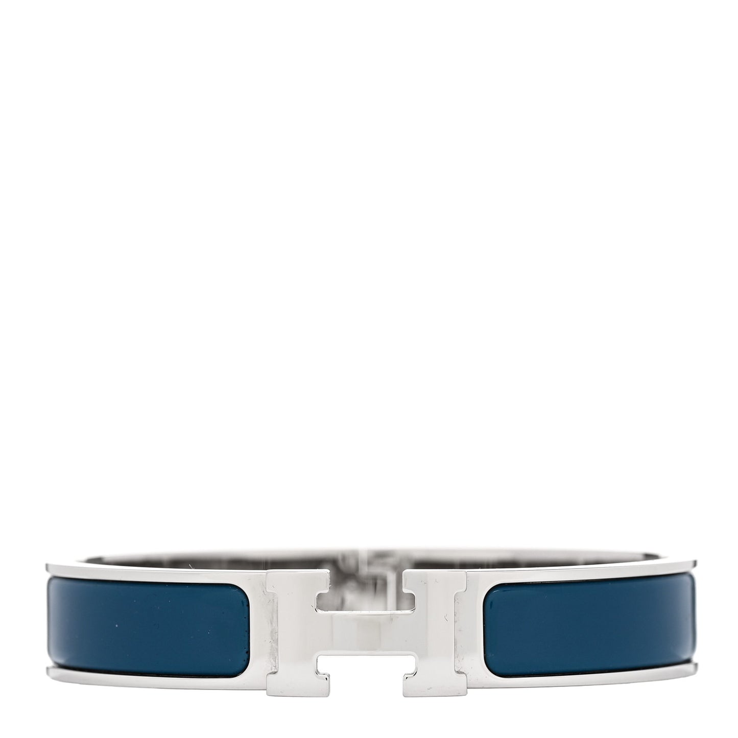 Narrow Enamel Clic Clac H Bracelet GM Bleu Profond