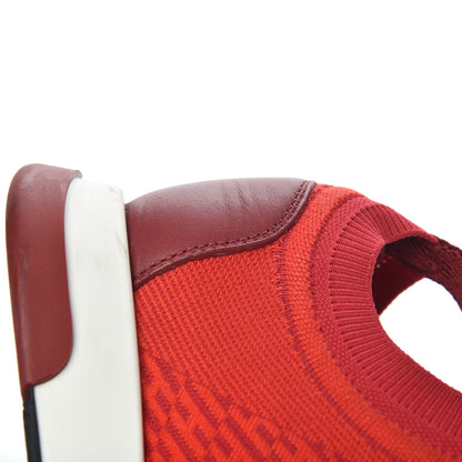 Hermes Knit Goatskin Womens Addict Sneakers 36 Rouge Bali 17 of 18