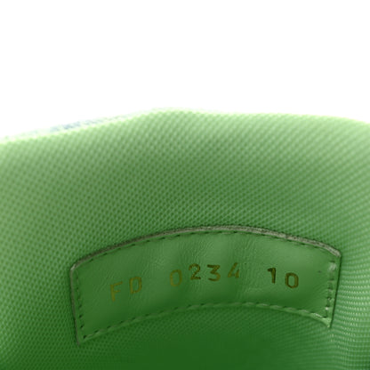 Louis Vuitton Monogram Denim Mens LV Trainer Sneakers 10 Green 9 of 9