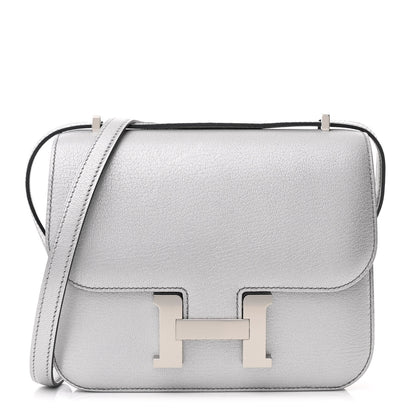 Hermes Metallic Chevre Chamkilight Constance 18 Argent 1 of 12