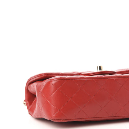 Chanel Lambskin Quilted Mini Rectangular Flap Red 8 of 11