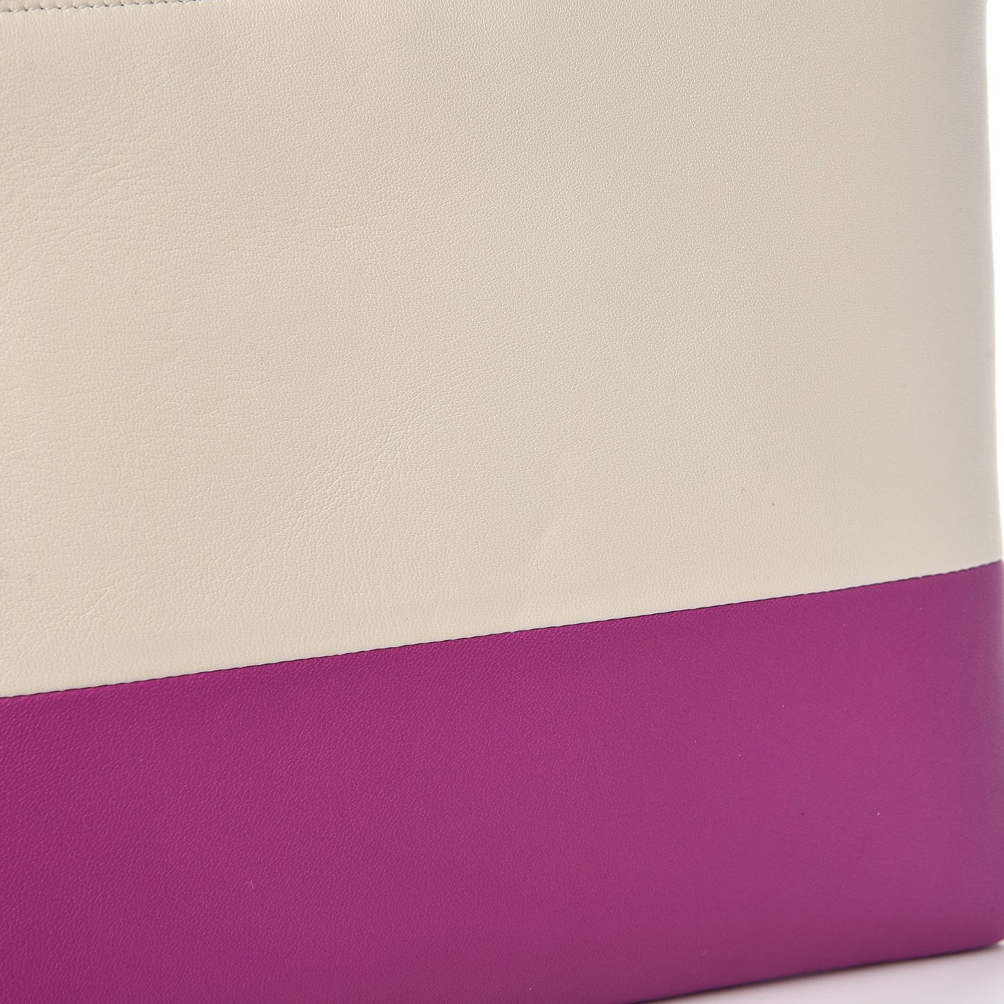 Lambskin Bi-Color Solo Clutch Pouch White Magenta