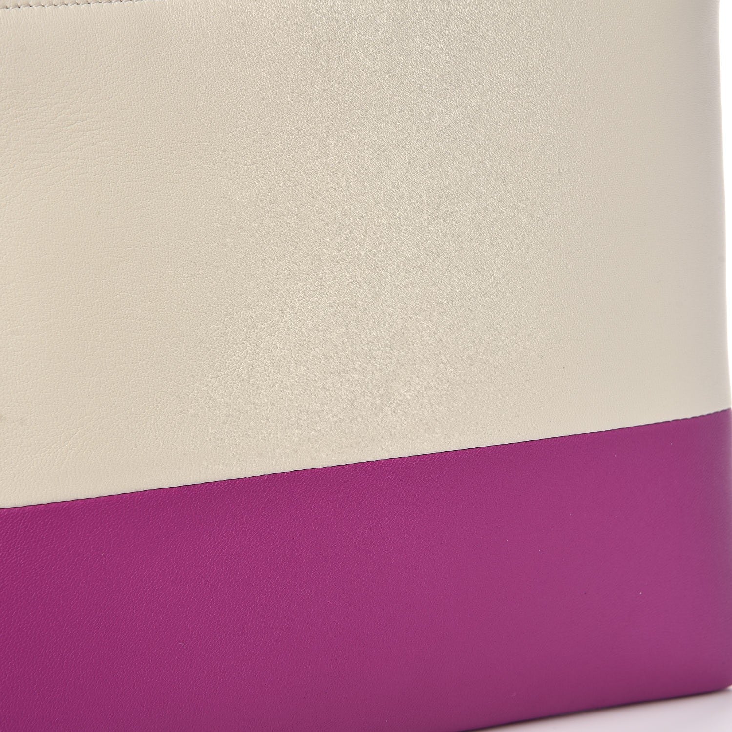 Celine Lambskin Bi-Color Solo Clutch Pouch White Magenta 8 of 8