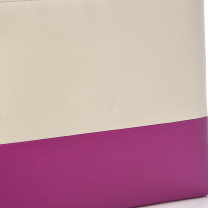 Celine Lambskin Bi-Color Solo Clutch Pouch White Magenta 8 of 8