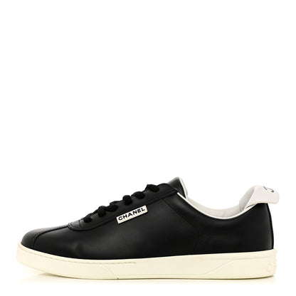 Chanel Calfskin CC Womens Sneakers 40.5 Black 1 of 12