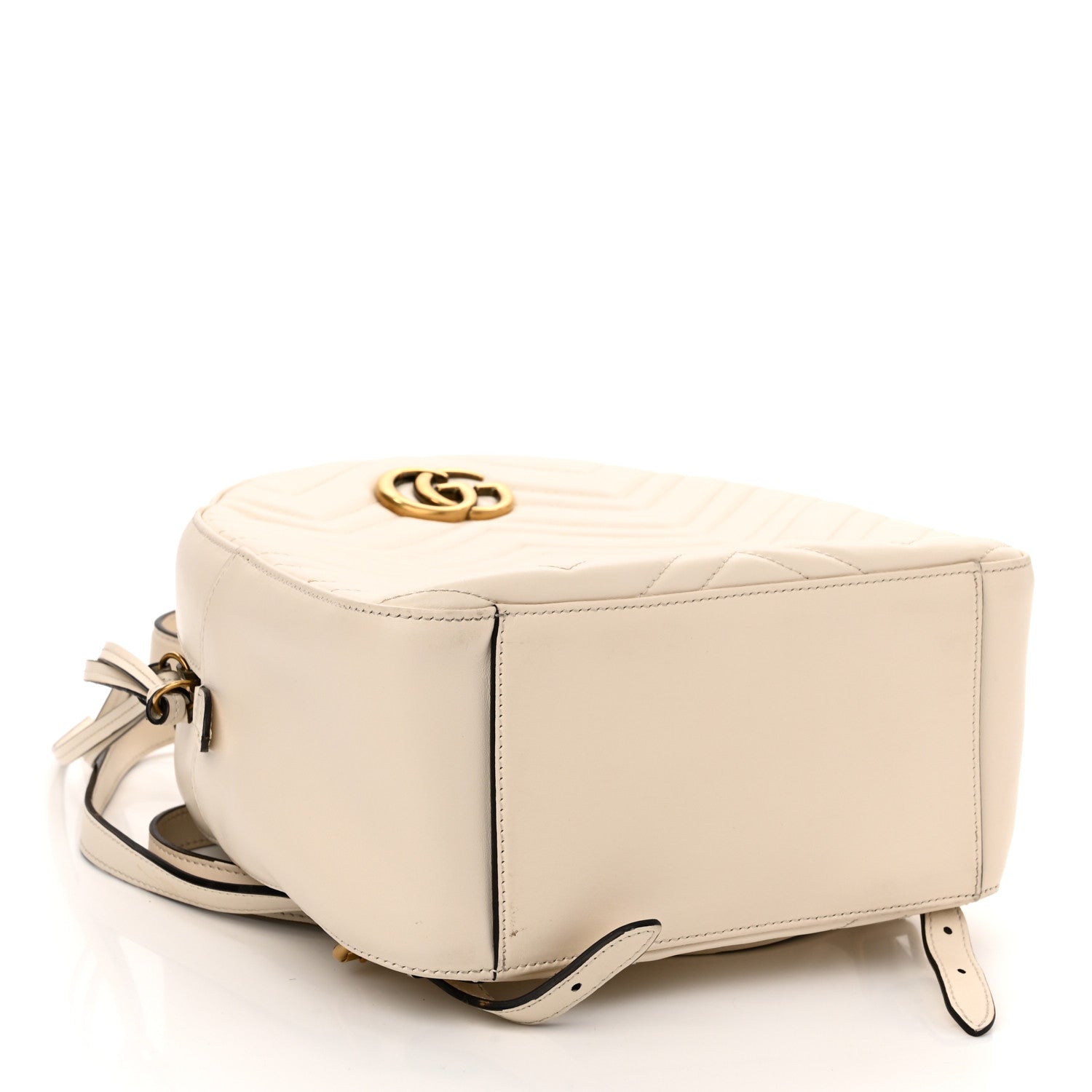 Gucci Calfskin Matelasse GG Marmont Dome Backpack White 4 of 11