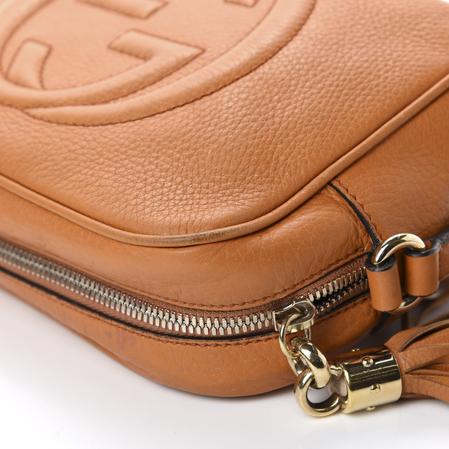 Gucci Pebbled Calfskin Small Soho Disco Bag Curcuma 9 of 14
