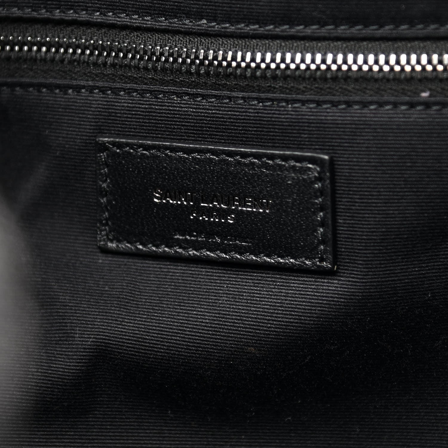 Saint Laurent Calfskin Medium Miles Logo Bowler Duffel Bag Black 6 of 10