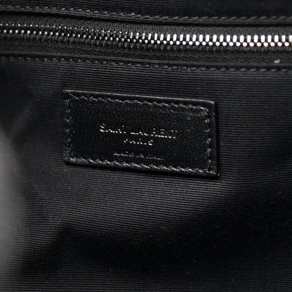 Saint Laurent Calfskin Medium Miles Logo Bowler Duffel Bag Black 6 of 10