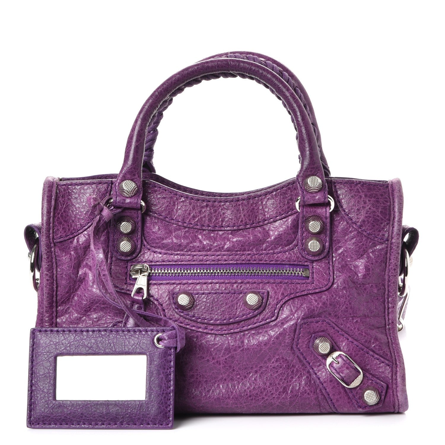 Balenciaga Agneau Giant 12 Silver Hardware Mini City Ultraviolet 1 of 9