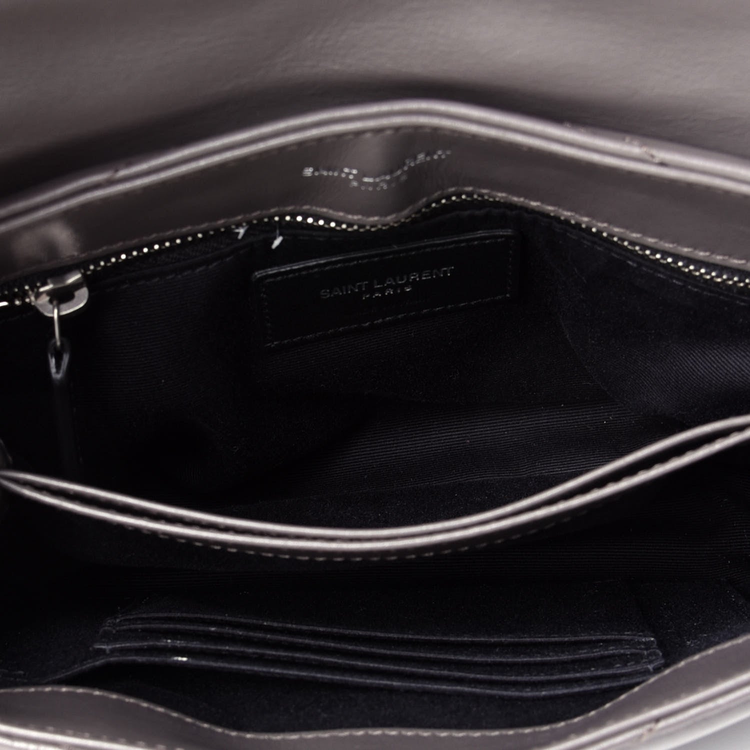 Saint Laurent Calfskin Y Quilted Monogram Toy Loulou Crossbody Bag Earth 5 of 9
