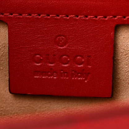 Gucci Guccissima Medium Padlock Shoulder Bag Hibiscus Red 6 of 12