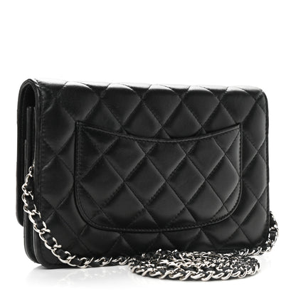 Chanel Lambskin Quilted Wallet On Chain WOC Black 1 of 11